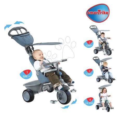 Tříkolky od 6 měsíců - Tříkolka Recliner 4v1 smarTrike - 1