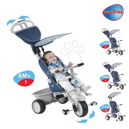 Tříkolky od 6 měsíců - Tříkolka Recliner 4v1 smarTrike - 1
