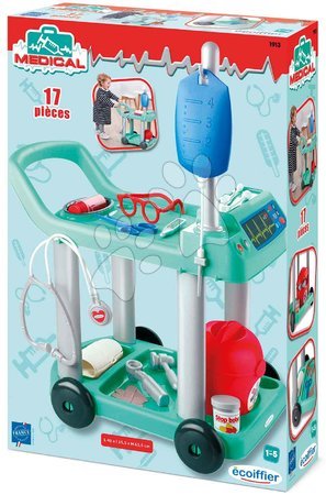 Lékařské vozíky pro děti - Mobilní lékařský vozík s infuzí a lékařským kufříkem Écoiffier - 3