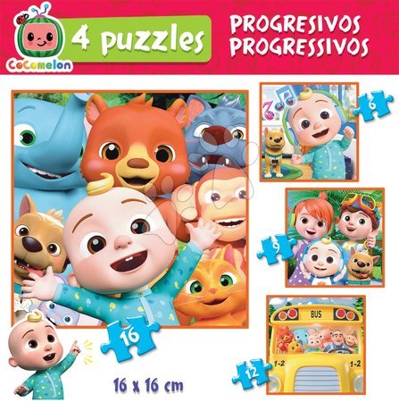 Jucării pentru copilași de la 3 la 6 ani - Puzzle Cocomelon Progressive 4în1 Educa _1