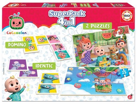 Progresivní dětské puzzle - Superpack 4v1 Cocomelon Educa