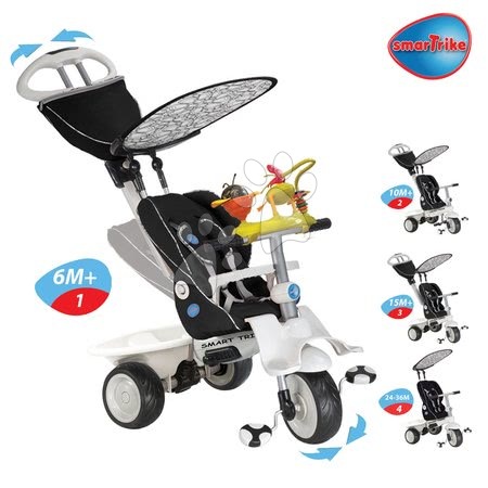 Tříkolky od 6 měsíců - Tříkolka Recliner Toybar 4v1 smarTrike - 1