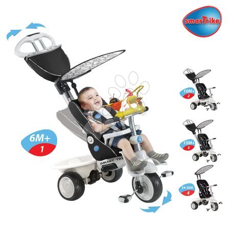 Tříkolky od 6 měsíců - Tříkolka Recliner Toybar 4v1 smarTrike - 6