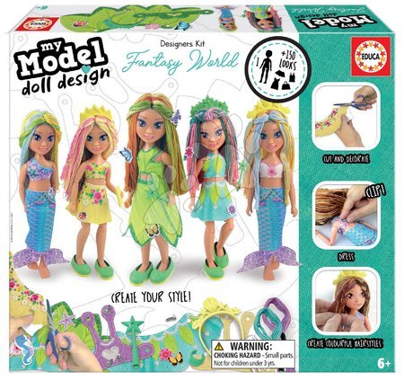 Ruční práce a tvoření - Kreativní tvoření Design Your Doll Fantasy World Educa