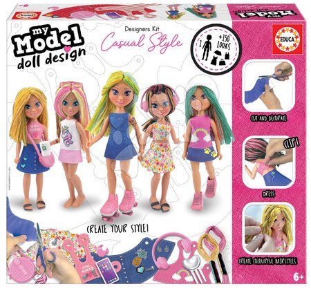 Ruční práce a tvoření - Kreativní tvoření Design Your Doll Casual Style Educa