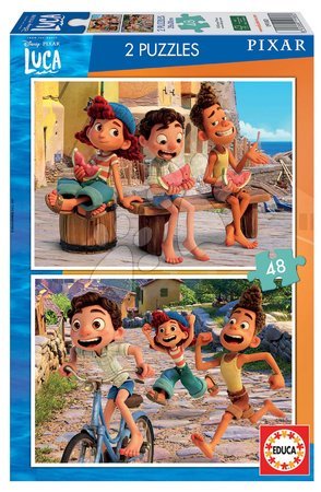 Dječje puzzle do 100 dijelova - Puzzle Luca Disney Educa 2x48 dijelova od 5 godina
