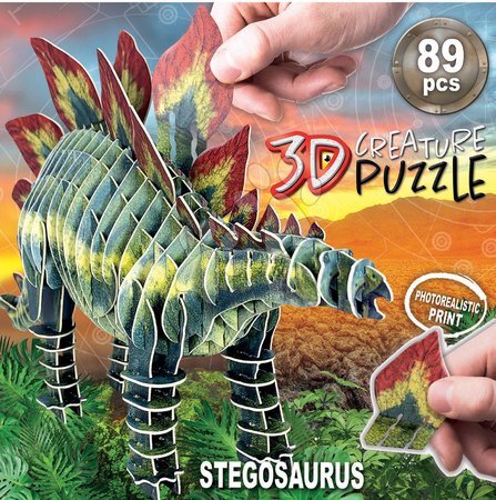 Puzzle și jocuri de societate - Puzzle dinosaurus Stegosaurus 3D Creature Educa _1