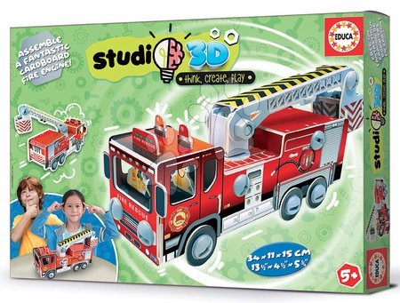 Puzzle 3D - Puzzle dopravní prostředky Firemen's Truck 3D Studio Educa - 2