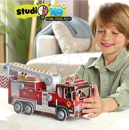 Puzzle 3D - Puzzle dopravní prostředky Firemen's Truck 3D Studio Educa - 5