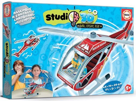 Puzzle - Puzzle dopravní prostředky Helicopter 3D Studio Educa