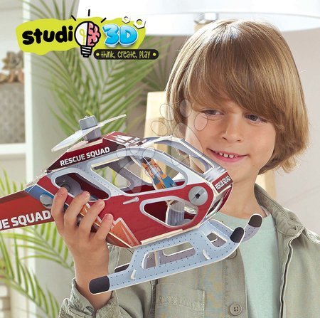 Dlhé zimné večery - Puzzle dopravné prostriedky Helicopter 3D Studio Educa_1