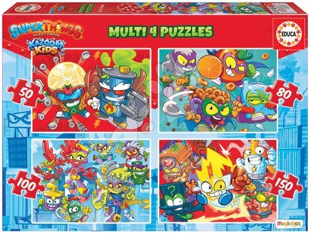 Puzzle Superthings Multi 4 Educa 50-80-100-150 piese de la 6 ani