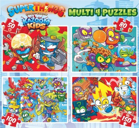 Progresivní dětské puzzle - Puzzle Superthings Multi 4 Educa - 2