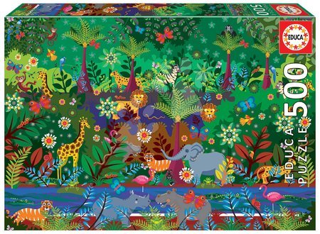 Puzzle cu 500 de bucăți  - Puzzle Jungle Educa