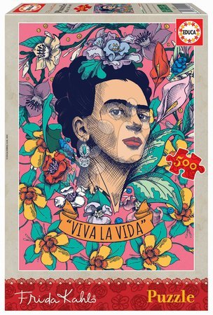 Puzzle 500 dílků - Puzzle „Viva la Vida“ Frida Kahlo Educa