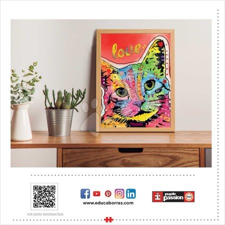 Puzzle 1000 dielne - Puzzle Tilt Cat Love Dean Russo Educa_1