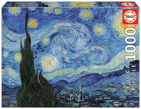 Puzzle a spoločenské hry - Puzzle The Starry Night Vincent Van Gogh Educa