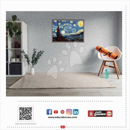 Puzzle a spoločenské hry - Puzzle The Starry Night Vincent Van Gogh Educa_1