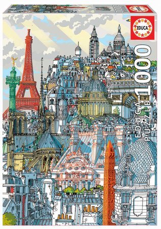 Puzzle 1000 dílků - Puzzle Paris Carlo Stanga Educa