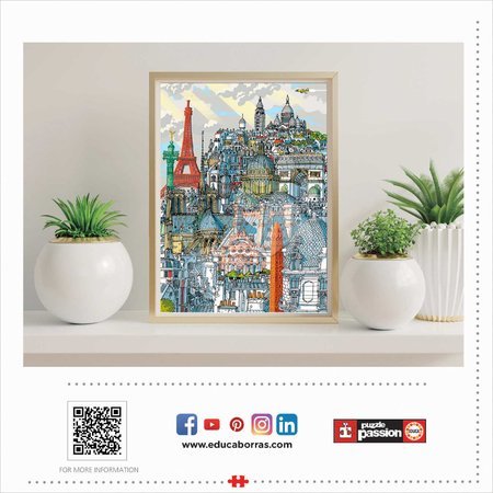 1000 darabos puzzle - Puzzle Paris Carlo Stanga Educa_1