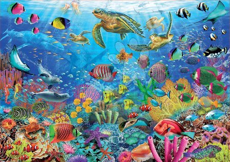 Puzzle 1000 elementów - Puzzle Tropical Fantasy Turtles Educa - 3