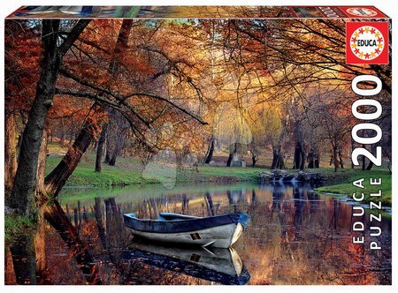 Dlouhé zimní večery - Puzzle Boat on the Lake Educa