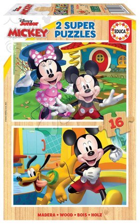 Puzzle pro děti - Dřevěné puzzle Mickey & Minnie Disney Educa