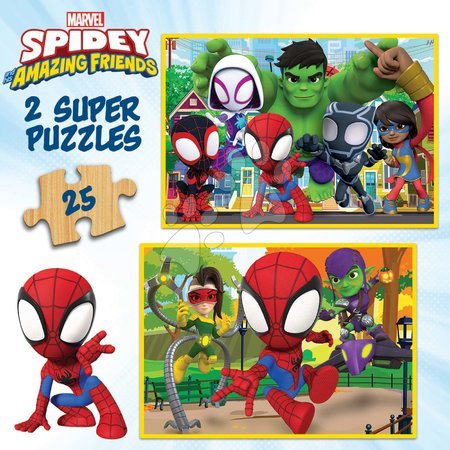 Puzzle pre deti - Drevené puzzle Spidey & his Amazing Friends Disney Educa_1