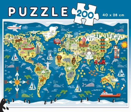 Igrače za otroke od 6. do 9. leta - Puzzle World Map Sean Sims Educa_1