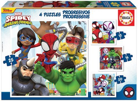 Igračke za djecu od 3 do 6 godina - Puzzle Spidey & his Amazing Friends Progressive Educa