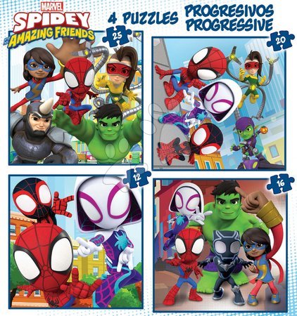 Progresivní dětské puzzle - Puzzle Spidey & his Amazing Friends Progressive Educa_1