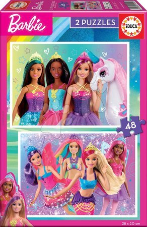 Detské puzzle do 100 dielov - Puzzle Barbie Disney Educa
