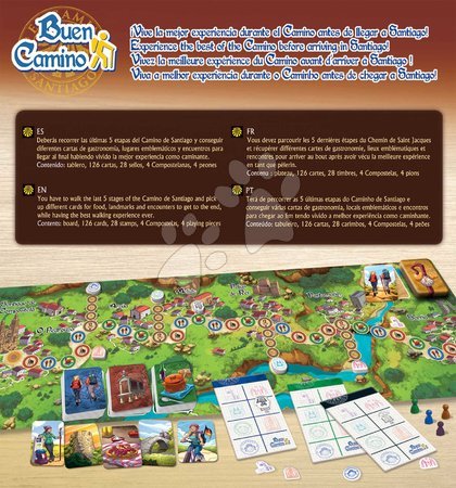 Cizojazyčné společenské hry - Společenská hra Buen Camino Card Game Extended Educa_1