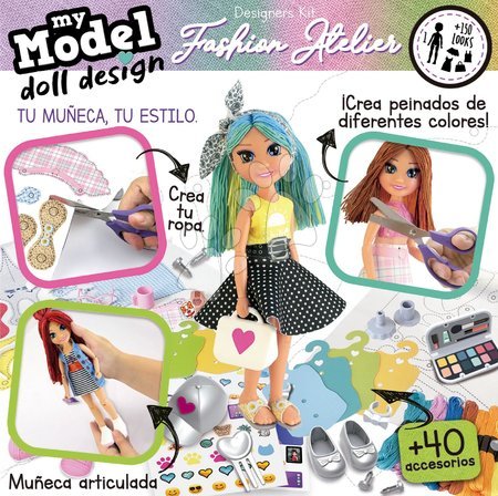 Kézimunka és alkotás - Kreatív alkotás My Model Doll Design Fashion Atelier Educa - 3