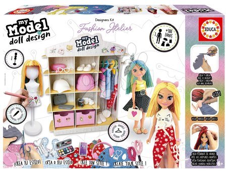 Kreativne i didaktičke igračke - Kreativni set My Model Doll Design Fashion Atelier Educa