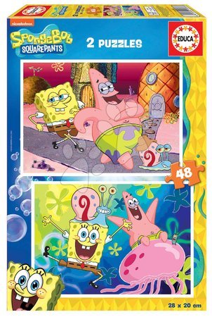 Puzzle de copii maxim 100 piese - Puzzle Sponge Bob Educa