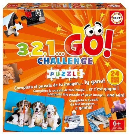 Cudzojazyčné spoločenské hry - Spoločenská hra Puzzle 3,2,1... Go! Challenge Educa