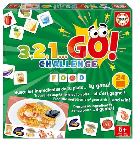 Spoločenské hry - Spoločenská hra Jedlá 3,2,1... Go! Challenge Food Educa