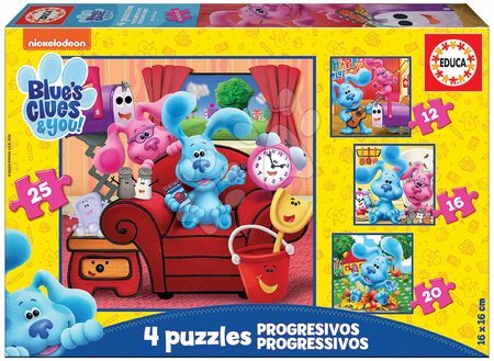 Progresívne detské puzzle - Puzzle Baby Puzzles Blue´s Clues Educa