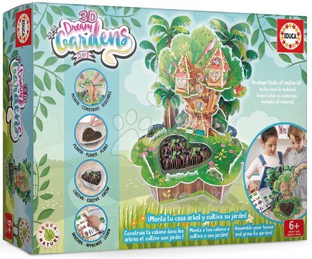 Hry na záhradníka - Kreatívne tvorenie 3D Dream Garden Casa Arbol Educa