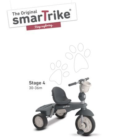 Trojkolky od 10 mesiacov - Trojkolka Voyage Touch Steering 4v1 smarTrike - 3