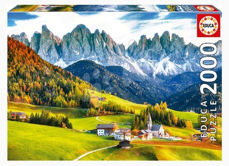 Puzzle 2000 dielne - Puzzle Autumn in the Dolomites Educa
