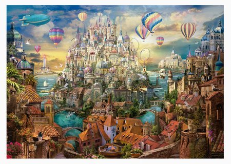 Puzzle și jocuri de societate - Puzzle Dream Town Educa_1