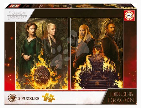 Puzzle 500 dílků - Puzzle House of the Dragon Educa