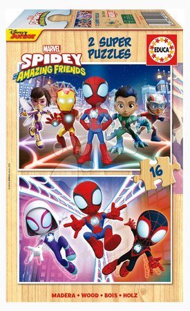 Puzzle pro děti - Dřevěné puzzle Spidey & his Amazing Friends Educa