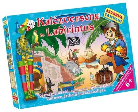 Spoločenské hry pre deti - Spoločenská hra Učiť sa hrou Pirát a Labyrint Dohány od 6 rokov