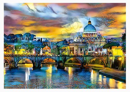 Puzzle cu 1500 de bucăți - Puzzle St. Peter´s Basilica and the St. Angelo Bridge Educa_1