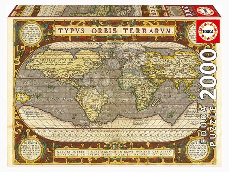 Puzzle a společenské hry - Puzzle Map of the World Educa