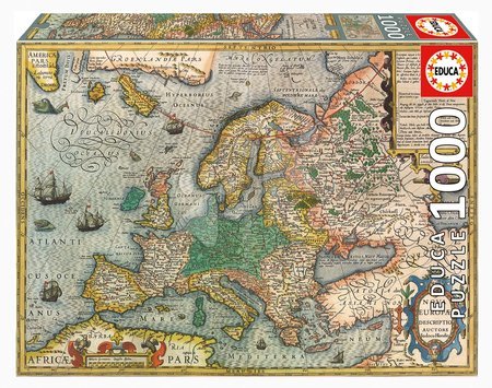 Puzzle i društvene igre - Puzzle Map of Europe Educa