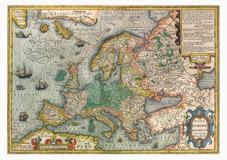 Puzzle 1000 dielne - Puzzle Map of Europe Educa_1